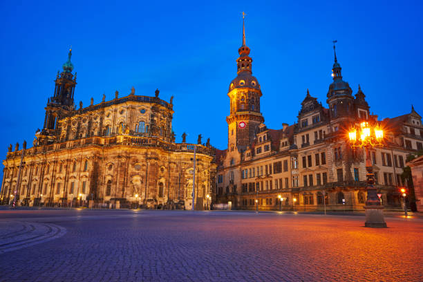 istock Dresden sunset Residenzschloss and Hofkirche 1339228592