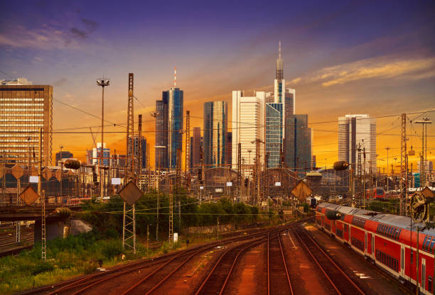 istock Frankfurt skyline from railway station Germany 1339228854