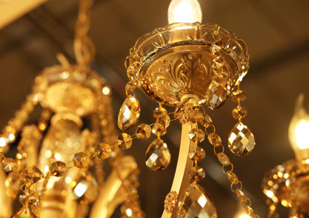 istock ceiling lamps, chandeliers in the store 1339228979
