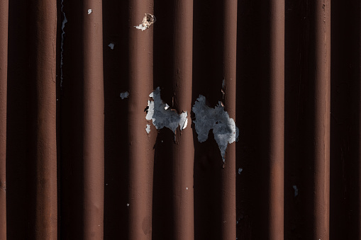 Corrugated iron fence detail