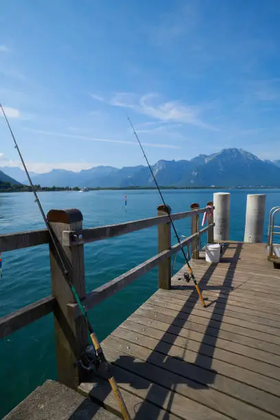 Leman Geneva lake in Switzerland Swiss