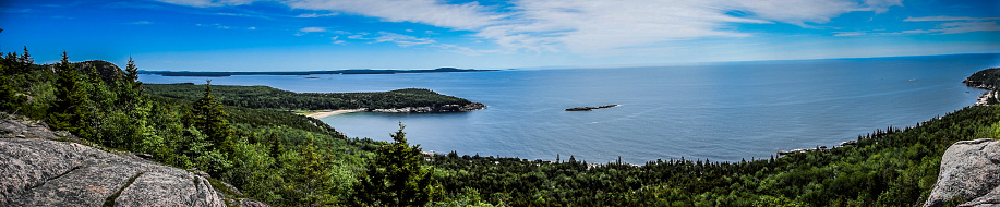 Gorham Mountain in Acadia National park offers tremendous panoramic views