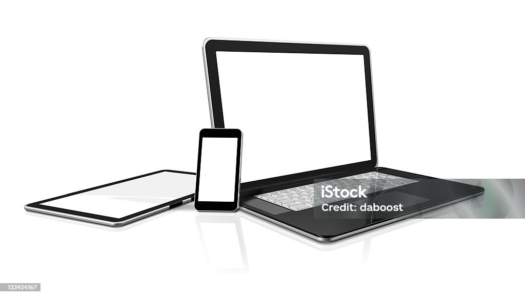 laptop, Handy und digitale tablet-pc-computer - Lizenzfrei Computer Stock-Foto