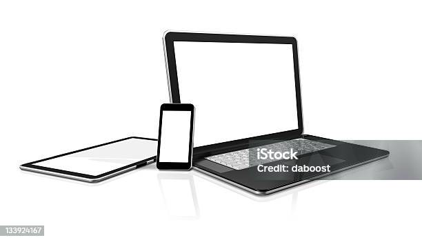 Laptop Handy Und Digitale Tabletpccomputer Stockfoto und mehr Bilder von Computer - Computer, Niemand, Tablet PC