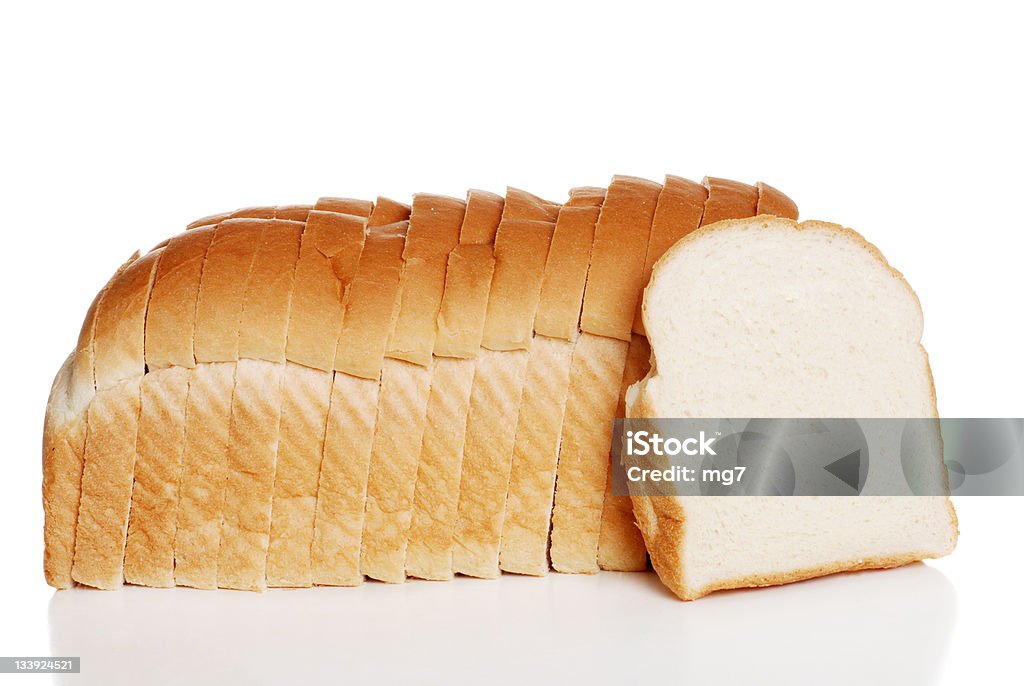 loaf of white bread closeup of a loaf of white bread Bread Stock Photo