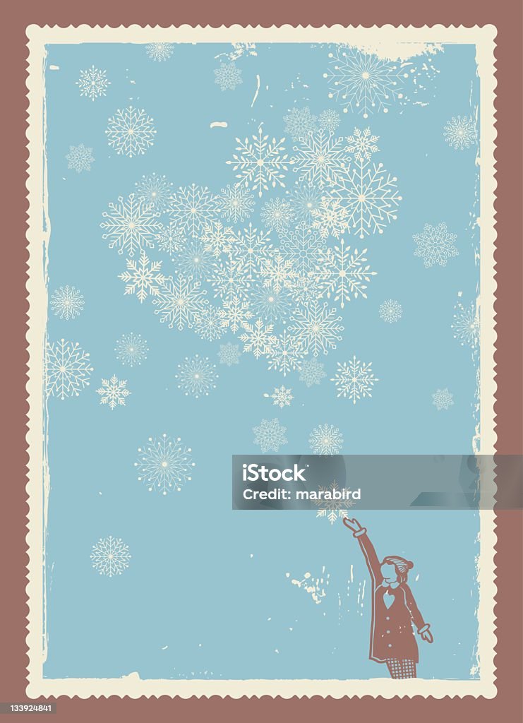 Christmas or winter theme blue snowflake background & figure Vector  illustration.Еverything is love. Christmas stock vector