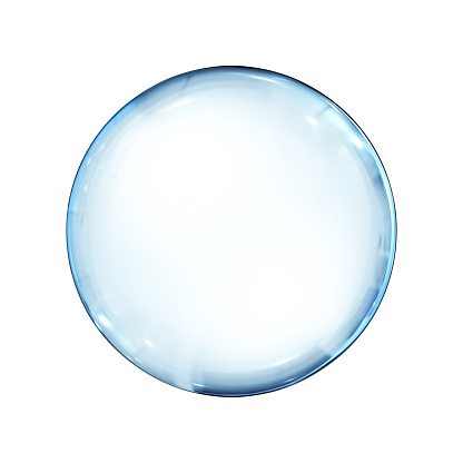 Bubble isolated on white background. 3D Render