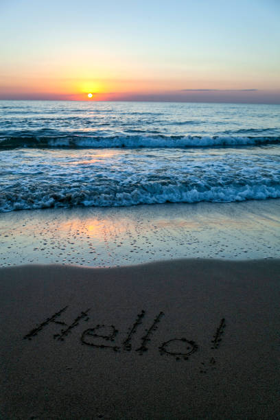 istock Hello! Wold in the sand 1339252563