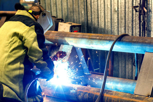 istock welder at work. welding of metal structures 1339258244