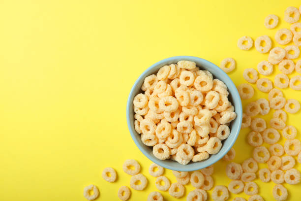istock Corn rings in glaze for breakfast on a colored background. 1339261026