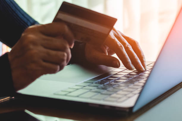 istock Online shopping by card and computer 1339261264