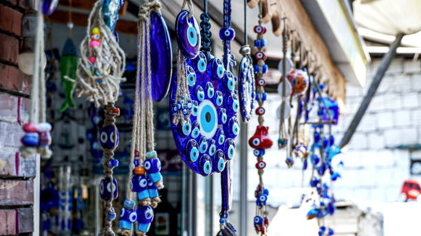 istock Objects that are handmade of evil eye beads 1339268223
