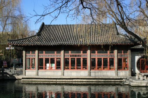 Ancient Built in Baotuquan Park in Jinan city, located in Shandong Province, China.