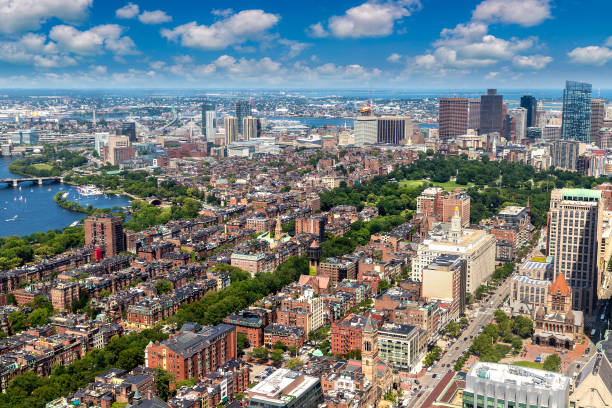istock Panoramic aerial view of Boston, USA 1339270029