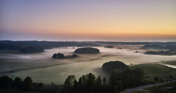 istock Morning haze over landscape 1339270184
