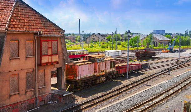 Steam locomotive close up.
