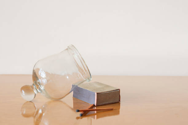 traditional medicine methods. sticking a glass to the back. cupping. selective Focus Glass