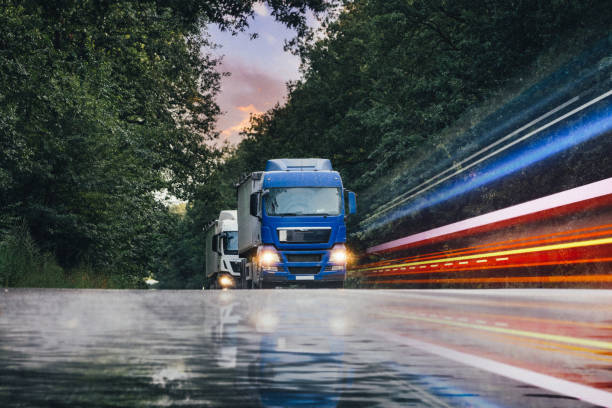 istock Semi Truck Lorry Transport on motorway 1339272332