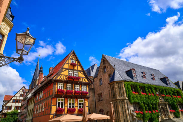 istock Town Hall Quedlinburg facade in Harz Germany 1339272978