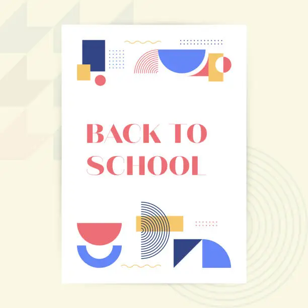 Vector illustration of Back to School. Modern Design Brochure, Poster, Flyer, Presentation Template Vector Illustration