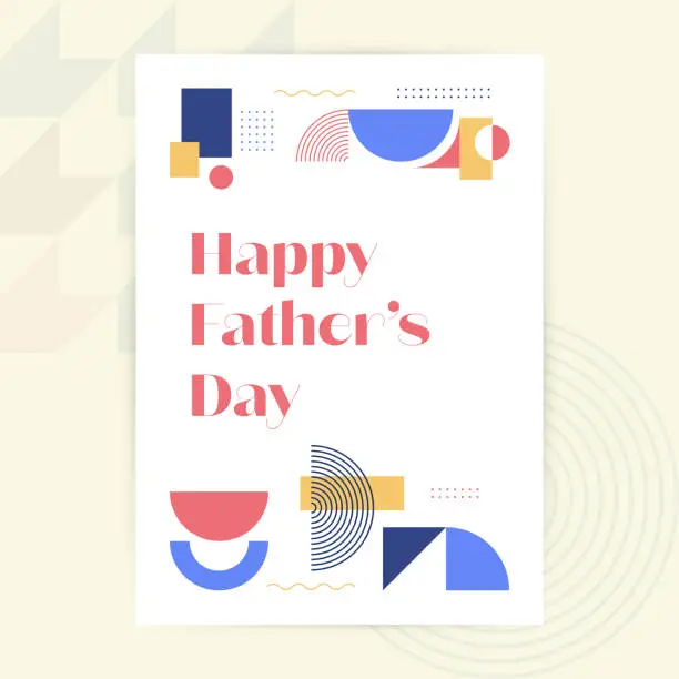 Vector illustration of Happy Fathers Day. Modern Design Brochure, Poster, Flyer, Presentation Template Vector Illustration