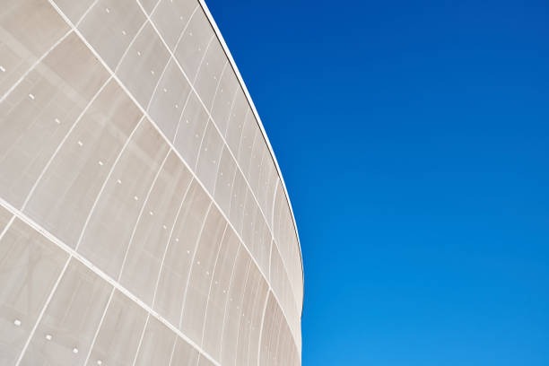 istock Detail of modern architecture building against blue sky 1339284502