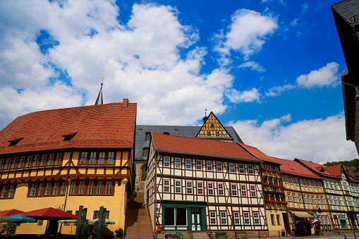 Stolberg facades in Harz mountains of Germany