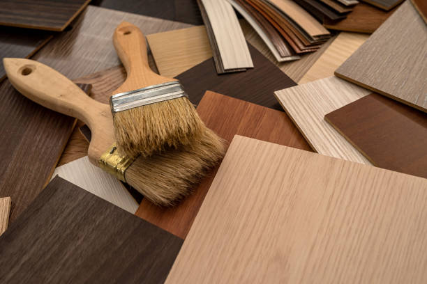 istock Vinyl  samples for furniture with paint  brush 1339289716