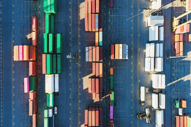 istock Aerial View of Container Terminal 1339295296