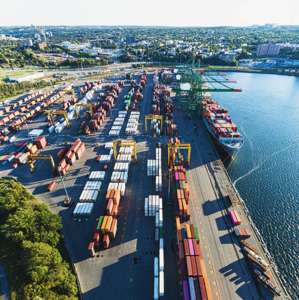 istock Aerial View of Container Terminal 1339295314