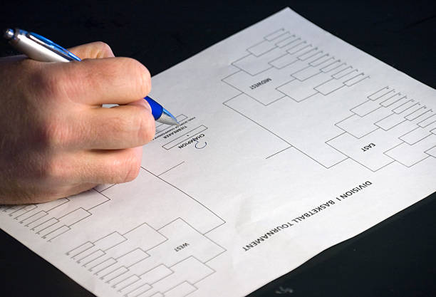 colégio basquete march madness - bracket basketball sport decisions imagens e fotografias de stock