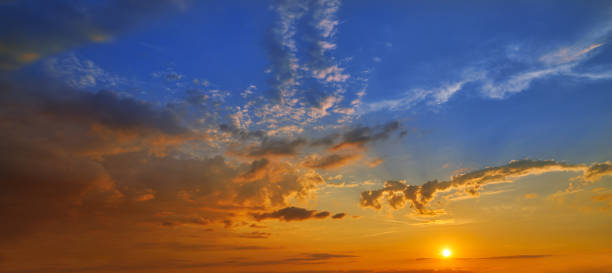 istock sunset sky in orange and blue 1339299478