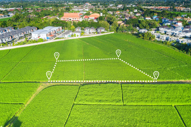 istock Land plot in aerial view for development or investment. 1339300609