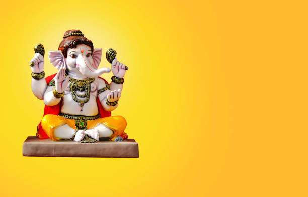 istock Hindu God Ganesha on colorful background 1339302091