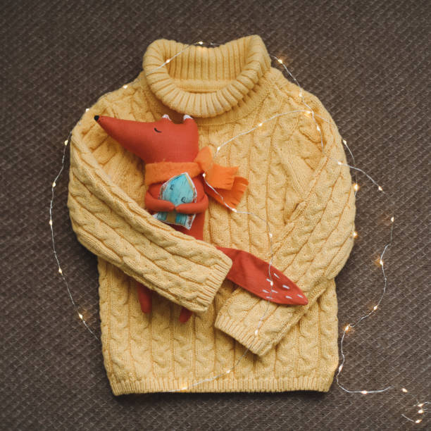 istock cozy autumn composition with a funny handmade toy fox, fall home decoration 1339302135