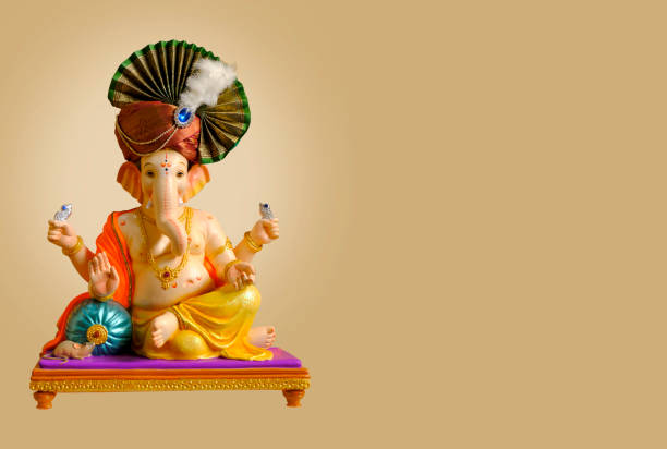 istock Hindu God Ganesha on colorful background 1339303628