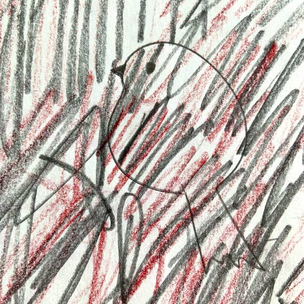 istock Pencil Drawing Of Bird over Scribbles 1339304743