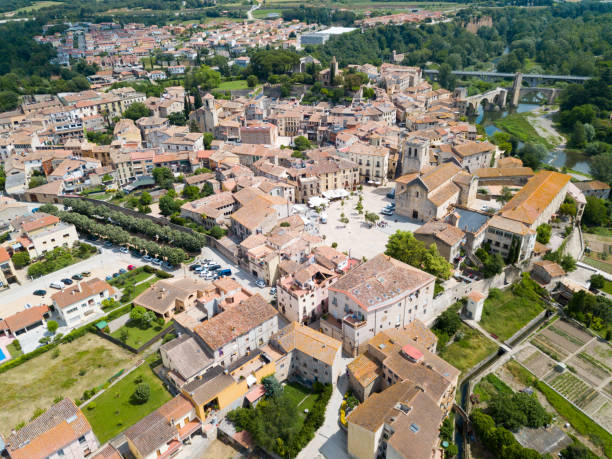 istock View from drone of Besalu 1339308147