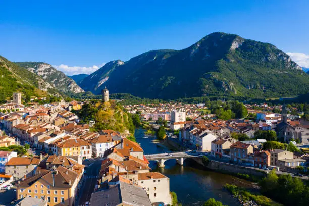 Photo of Tarascon-sur-Ariege in valley of Pyrenees