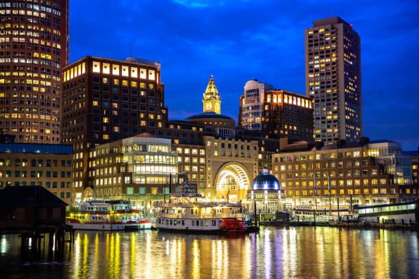 istock Boston cityscape at night 1339324262