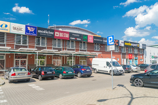 Zywiec, Poland - June 6, 2021: Gallery Leading shopping mall.