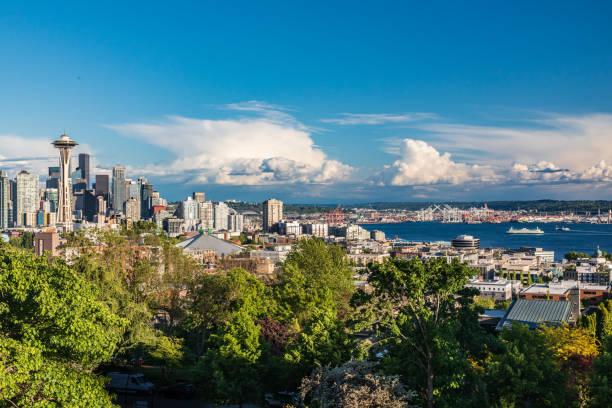 istock Downtown Seattle and Elliott Bay on a summer day. 1339330873