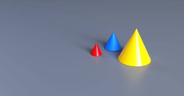 istock 3D rendering abstract background of multi-colored conic shapes 1339331269