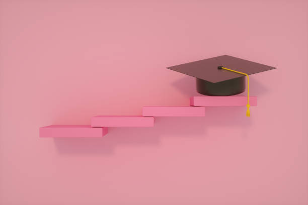 istock Steps to Graduation Cap, Ladder of Success 1339334914
