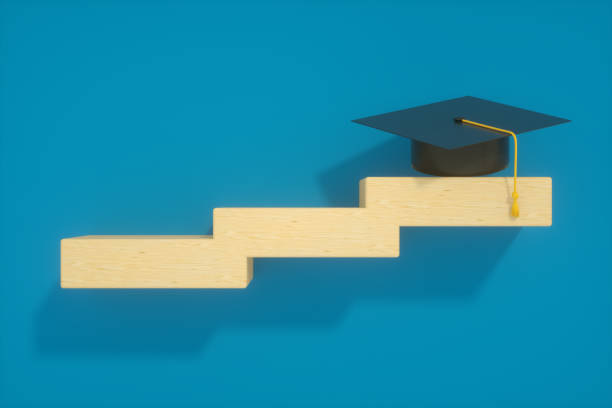istock Steps to Graduation Cap, Ladder of Success 1339334936
