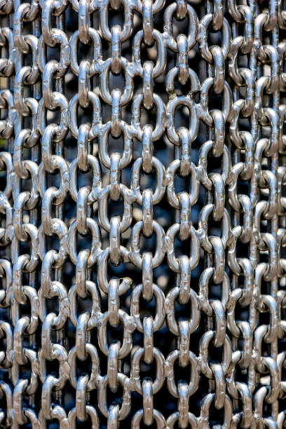 istock Closeup row of chains, abstract background with copy sapce 1339337750