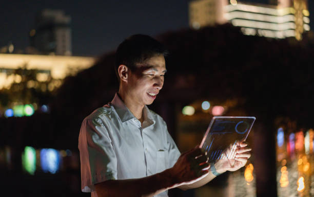 istock An Asian male businessman is using a tablet to view data 1339338913