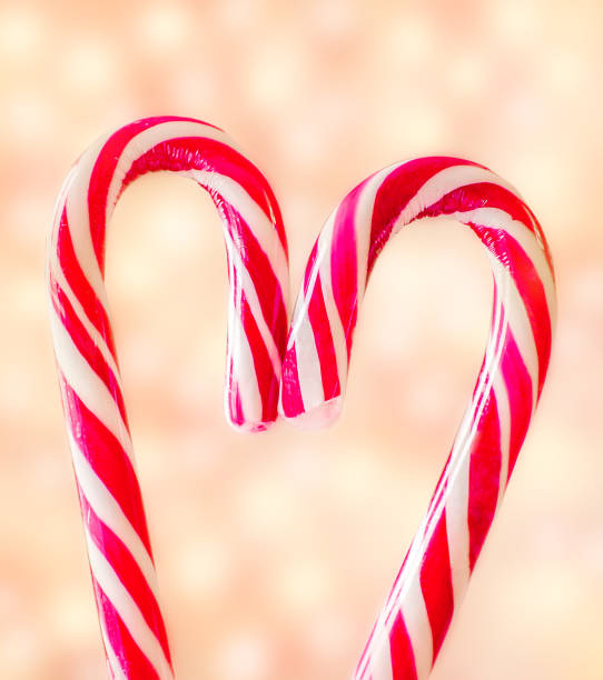 istock Two Christmas lollipops stacked in a heart 1339345516