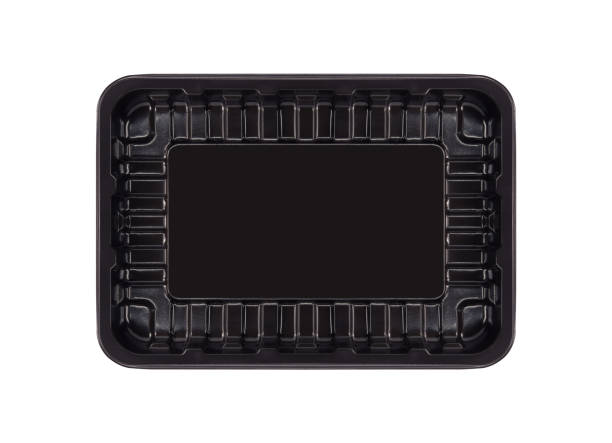 istock Empty plastic food tray isolated on white background 1339351471