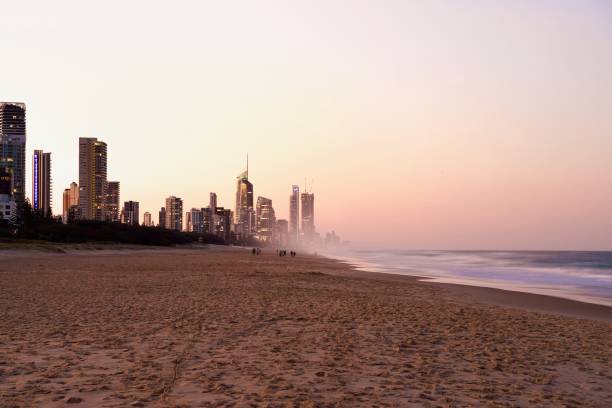 istock Evening lights and view from Mermaid towards Broadbeach, Gold Coast 1339353589
